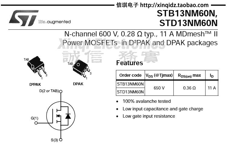 STD13NM60N